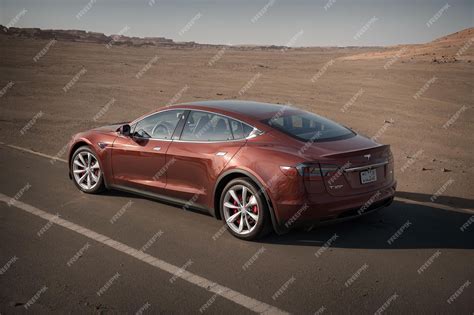 Premium AI Image | Tesla car on Mars