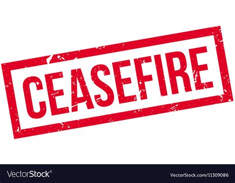 Ceasefire rubber stamp Royalty Free Vector Image