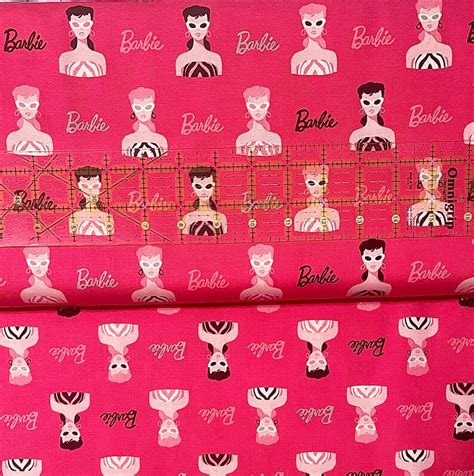 Barbie Fabric Main Hot Pink Fabric Barbie Mattel From Riley | Etsy