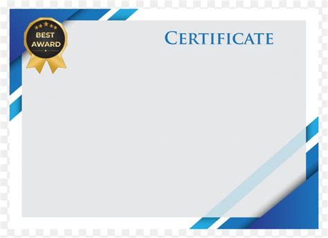 Professional blue business certificate on transparent background PNG ...