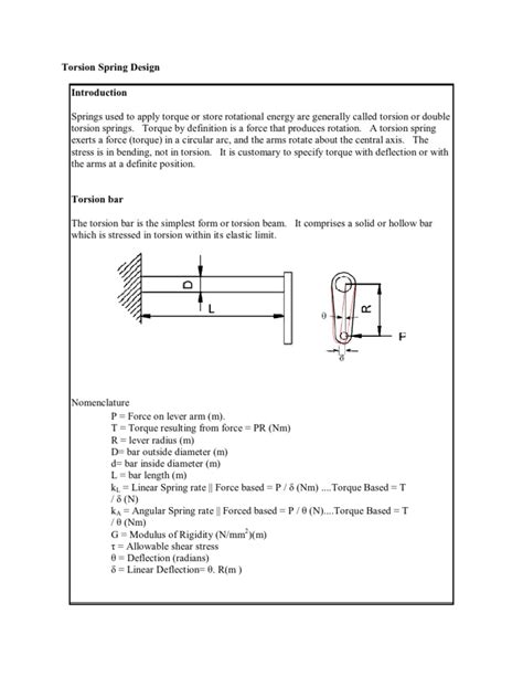 Torsion Spring Design