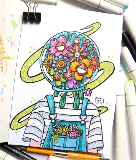 Doodle | Art markers drawing, Copic marker art, Markers drawing ideas