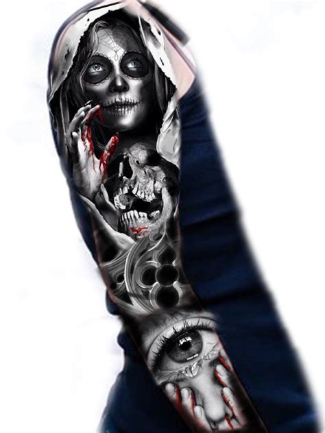 Pin by Georg Courtney on Tattoo flash | Skull sleeve tattoos, Skull ...