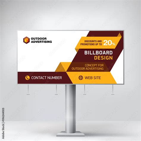 Billboard design, template for outdoor advertising, posting photos and ...