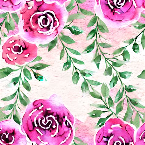 Floral Vines Vintage Background Watercolor · Creative Fabrica