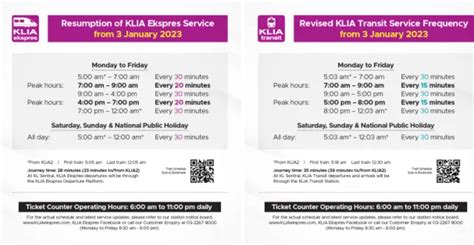 KLIA Express Transit Jan 2023 Schedule - Paul Tan's Automotive News