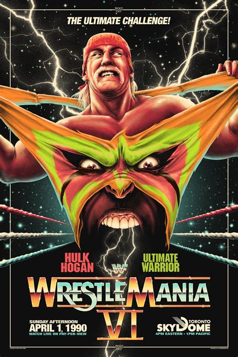 WrestleMania VI (1990) [1000 x 1500] : r/TelevisionPosterPorn