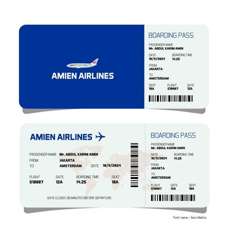 Airlines ticket design template vector 24256725 Vector Art at Vecteezy