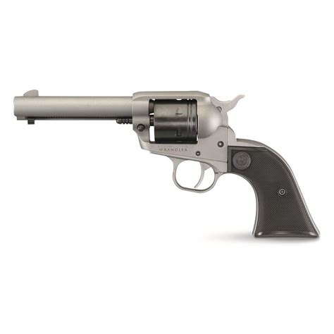 Ruger Wrangler, Revolver, .22LR, 4.62" Barrel, Rimfire, Silver Cerakote, 6 Rounds - 717535 ...