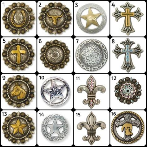 Western Conchos for Saddles Leather Wood and Many Other