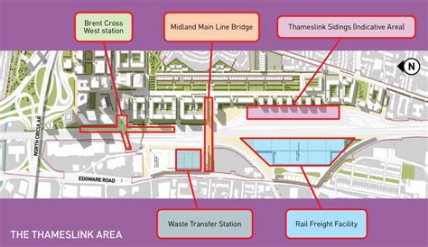 Construction starts of a railway footbridge at Brent Cross West station