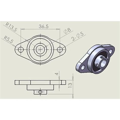 Pillow Block Bearing Mounted Bearing Flanged Cast Housing - Buy Pillow ...