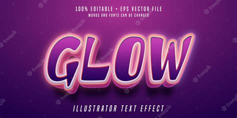 Premium Vector | Glow editable text effect 3d font style