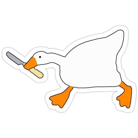 Goose with Knife - Untitled Goose Game Sticker by gsill | Pegatinas ...