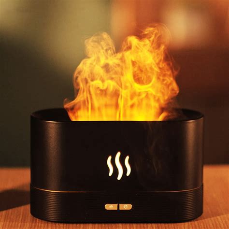 Flame Air Diffuser,Humidifier,Portable-Noiseless Aroma Diffuser for ...