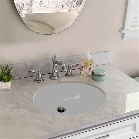 Nantucket Great Point White Undermount Oval Bathroom Sink with Overflow Drain at Lowes.com