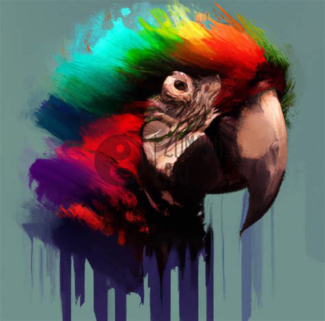 Rainbow Parrot by ZumachiArt on DeviantArt