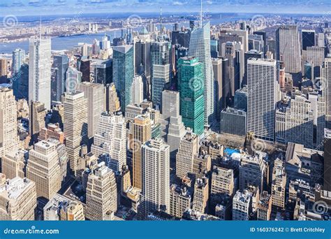 Manhattan - Aerial View Of Central Park And Office Skyscrapers, Stock ...