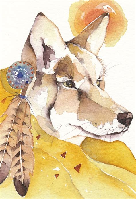 beautiful native american watercolor paintings | original watercolor aceo 2.5 x 3.5 7/2012 ...