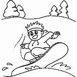 Snowboarding Coloring Sheet sketch template