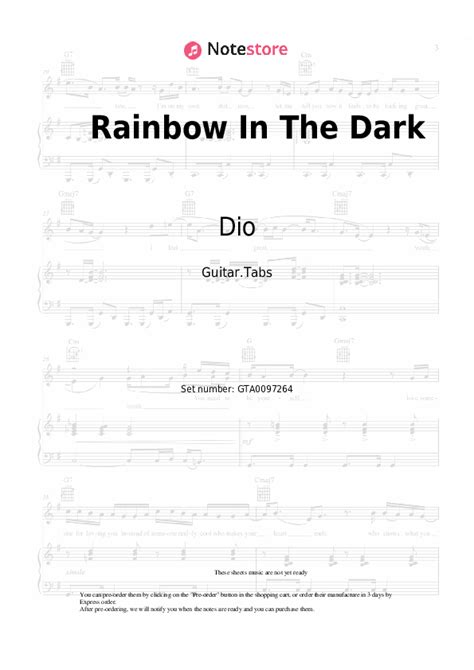 Rainbow In The Dark tabs guitar Dio in Note-Store.com | Guitar.Tabs SKU GTA0097264