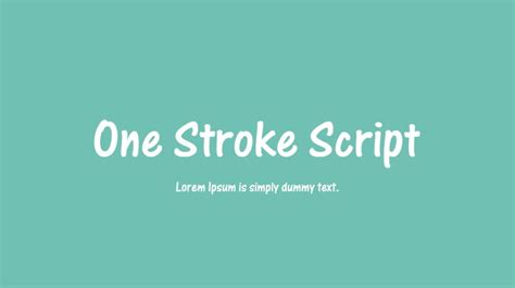 One Stroke Script Font Family : Download Free for Desktop & Webfont