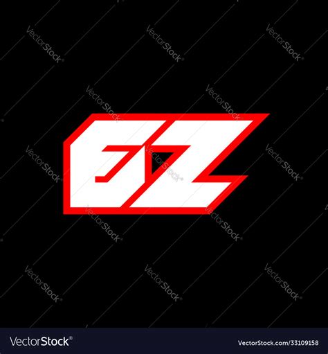 Ez logo design initial letter Royalty Free Vector Image