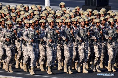 Qatar holds military parade rehearsal for National Day - Xinhua ...