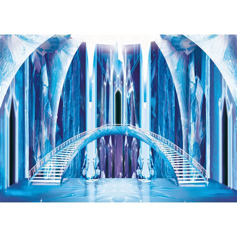 Blue Frozen Palace Princess Girl Backdrop Photography Stairs Ice ...