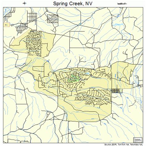 Spring Creek Nevada Street Map 3268550