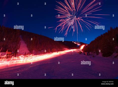 Torchlight parade ski resort hi-res stock photography and images - Alamy