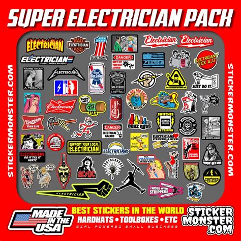 NEW ELECTRICIAN Hard Hat Stickers 55 Hardhat Sticker and - Etsy