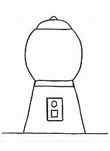 Gumball Machine Coloring Page For Kids sketch template