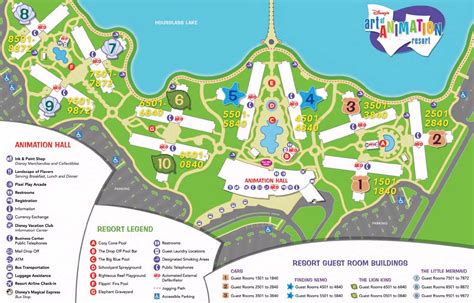 Resort Map | Disney's Art of Animation Resort | Florida