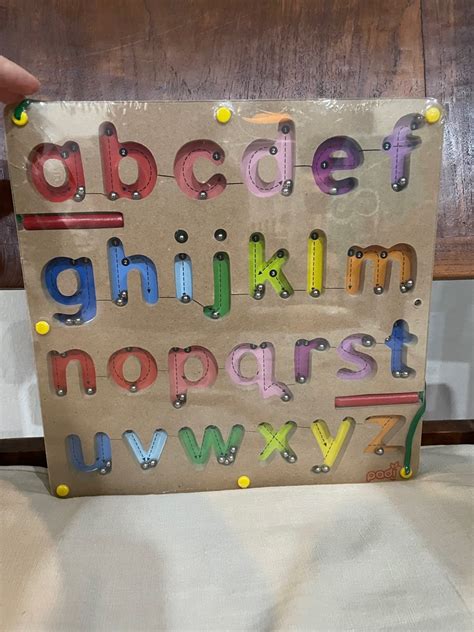 *NEW *Wooden Magnetic alphabet learning board, Babies & Kids, Infant ...