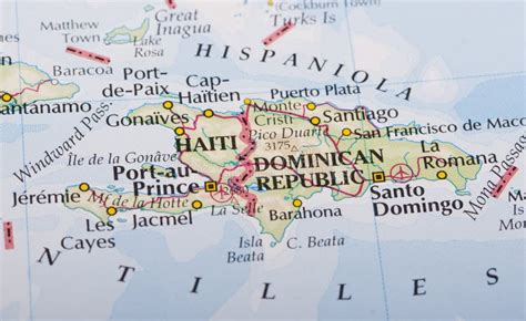 Haiti and Dominican Republic Map Stock Photo - Image of maps, close: 14823302