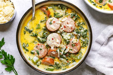 Creamy Sausage Soup Recipe With Green Vegetables – Green Sausage Soup Recipe — Eatwell101