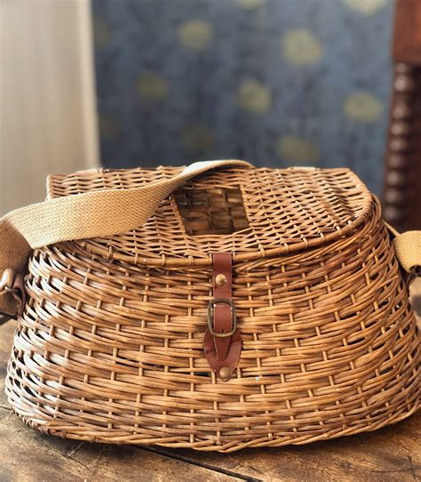 Wicker Fishing Basket Creel Basket 16 W Base x 7 | Etsy