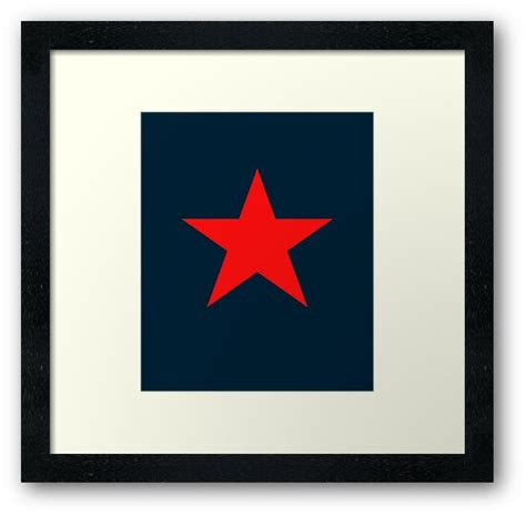 "Red Star Emoji" Framed Art Print by MikePrittie | Redbubble