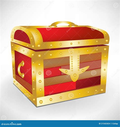 Closed treasure chest stock vector. Illustration of container - 21542424