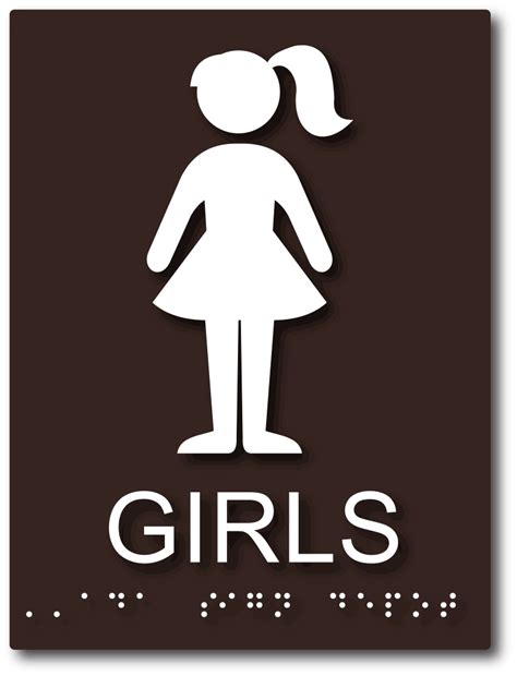 Girls Bathroom Sign - ADA Compliant School Lavatory Sign – ADA Sign Depot