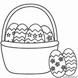 Easter Egg Basket Coloring Sheets sketch template