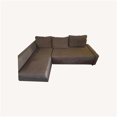 IKEA Brown Sleeper Sofa with Storage Chaise - AptDeco