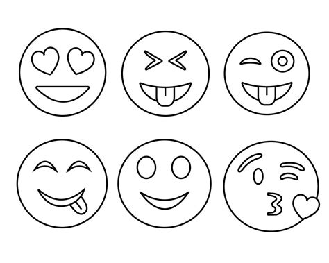 Free Printable Emoji Faces Coloring Pages – NBKomputer