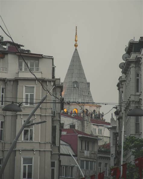 Galata Tower behind Building · Free Stock Photo