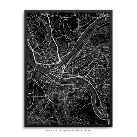 Pittsburgh Pennsylvania Poster – City Map Decor