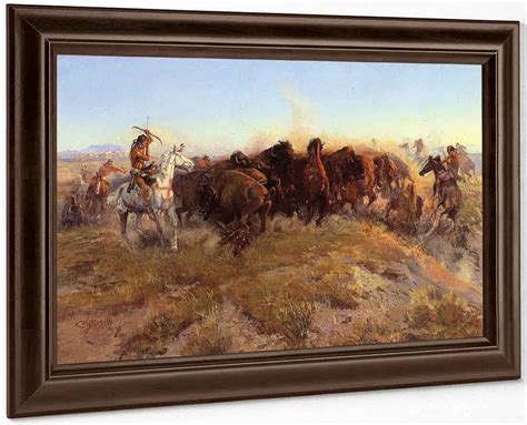 The Surround By Charles Marion Russell Print or Oil Painting Reproduction from Cutler Miles.