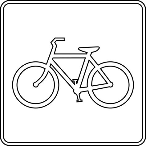 Bicycle Trail, Outline | ClipArt ETC