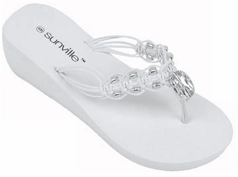 Womens Fashion Wedge Sandals Platform Thongs Flip Flops W/Stones ...