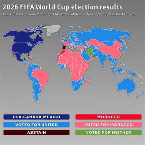 This Map Shows How Fifa Members Voted For The 2026 Fifa World Cup ...